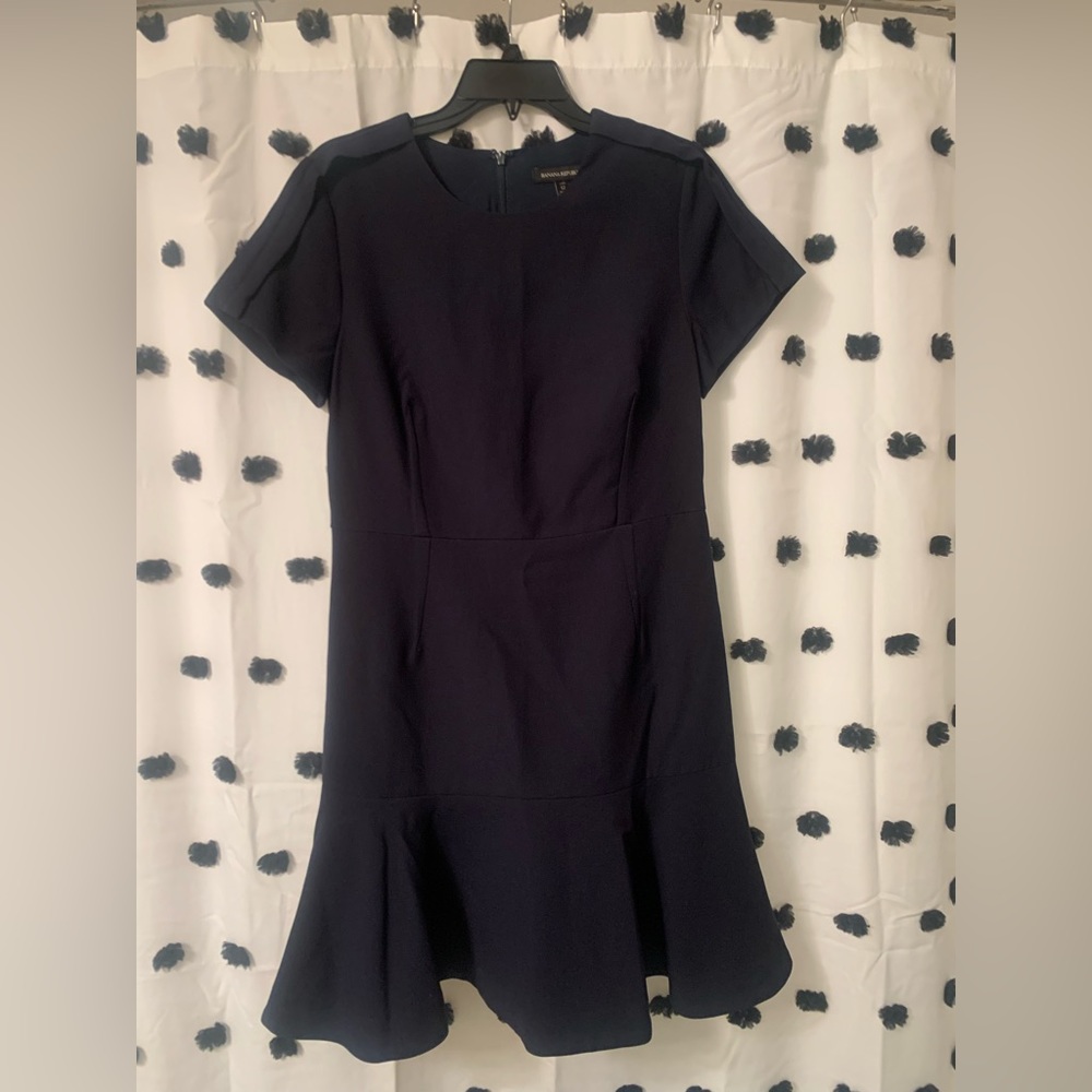 Banana Republic Navy Fit and Flare Dress size 12P